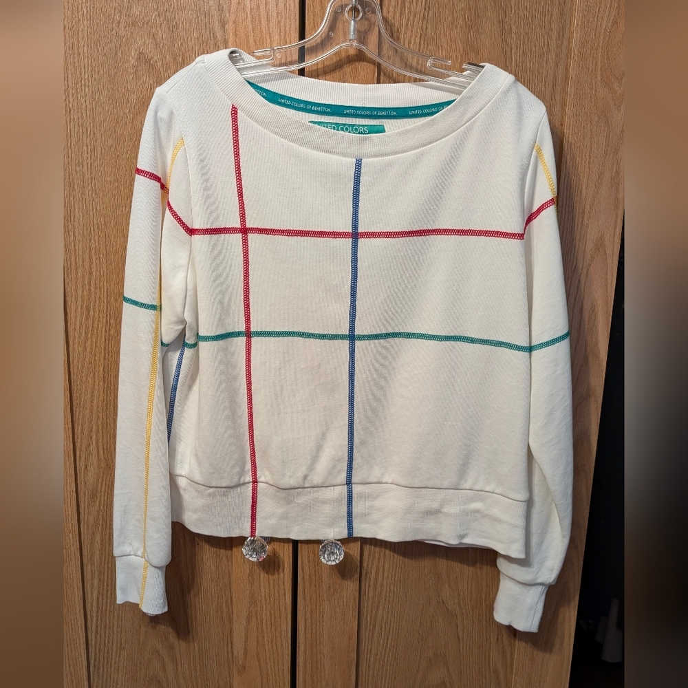 United Colors Of Benetton Multicolor Line Sweatshirt